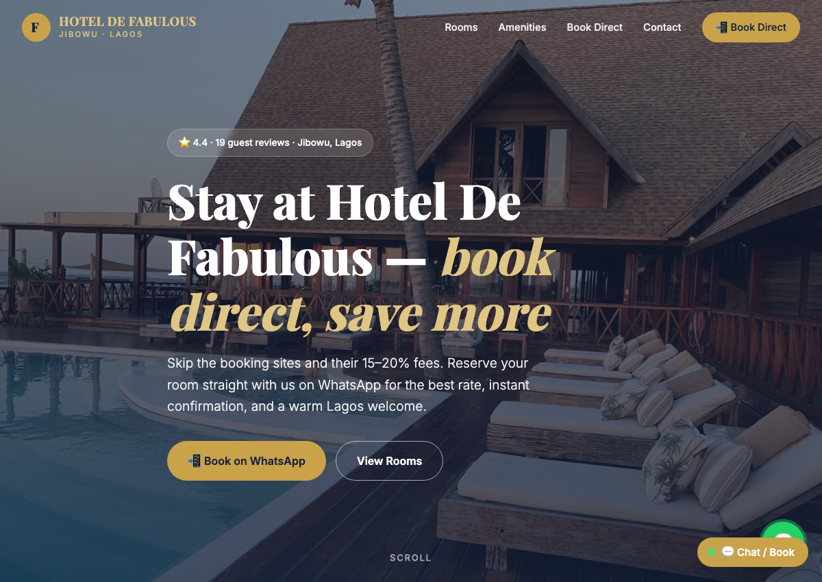 Azurea hotel website