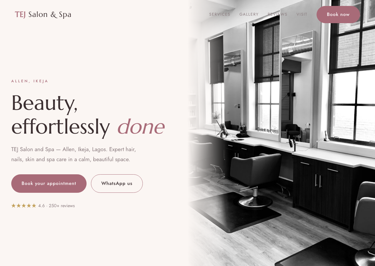 Lumiere salon website